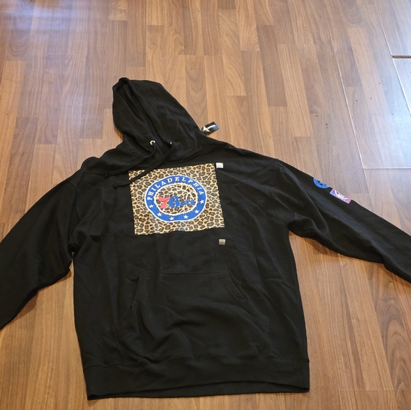 Express Men’s NBA Philadelphia 76ers Logo Hoodie Jacket Size XL New - Picture 2 of 16